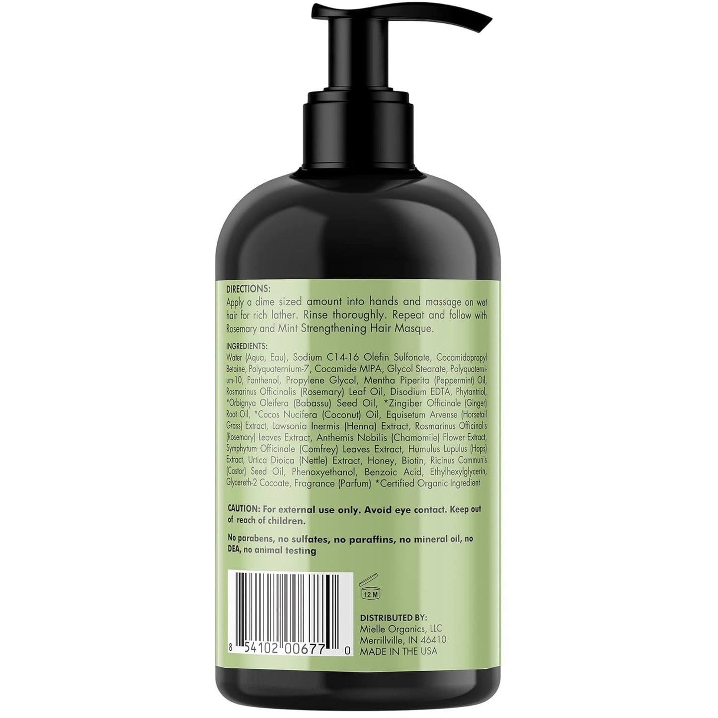 Mielle Organics Rosemary Mint Strengthening Hair Oil and Shampoo