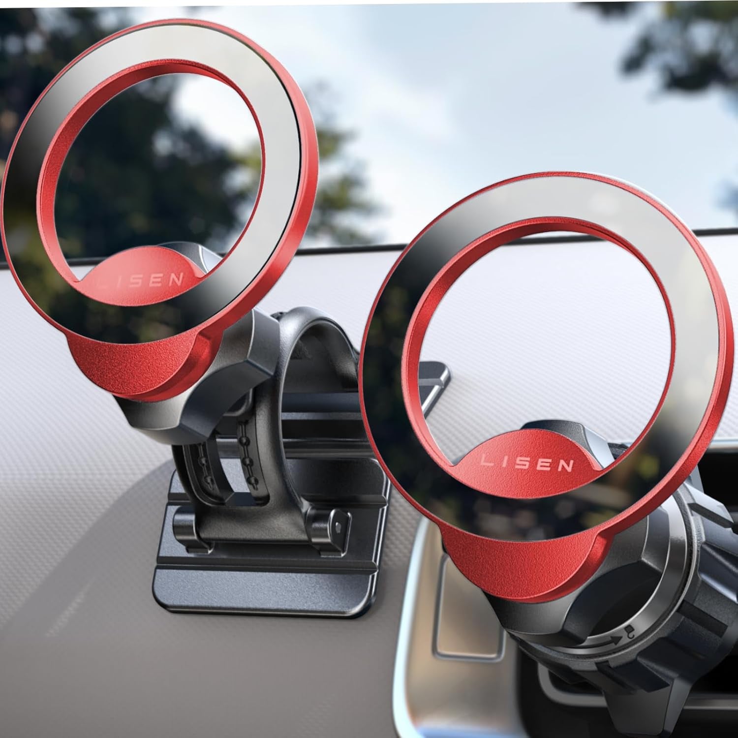 LISEN for Magsafe Car Mount [95% Increase Magnetism] Magnetic Phone Holders for Your Car,Car Accessories for Men Women Truck 360 Dashboard Vent Phone Mount for Garmin GPS Fit Iphone 16 15 14 13 12