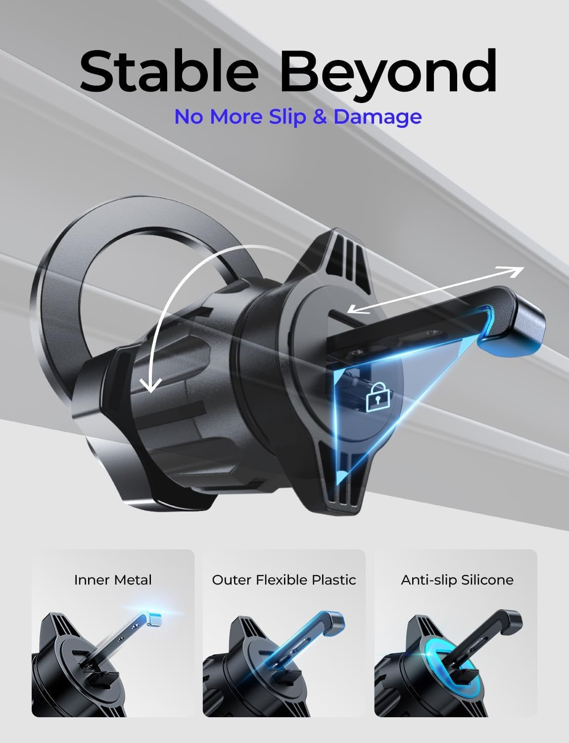 LISEN for Magsafe Car Mount [95% Increase Magnetism] Magnetic Phone Holders for Your Car,Car Accessories for Men Women Truck 360 Dashboard Vent Phone Mount for Garmin GPS Fit Iphone 16 15 14 13 12